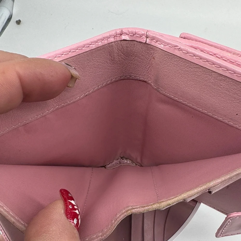 Dior Vintage Trotter Canvas Pink and Cream Monogram #1 Wallet